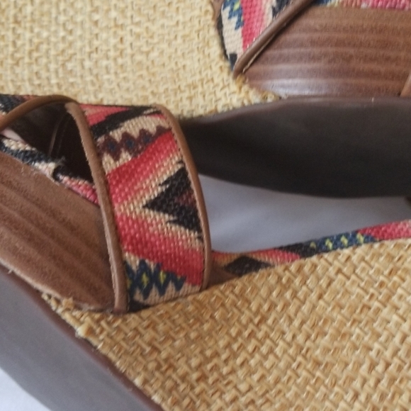 Stacked platform wedge heel sandals - Picture 5 of 8